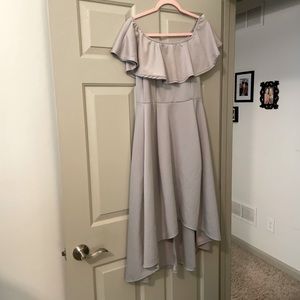 Hi-Lo Off Shoulder Dress in size Large